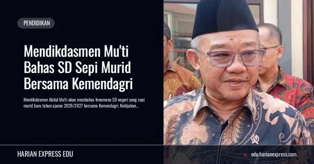 Mendikdasmen Mu’ti Bahas SD Sepi Murid Bersama Kemendagri