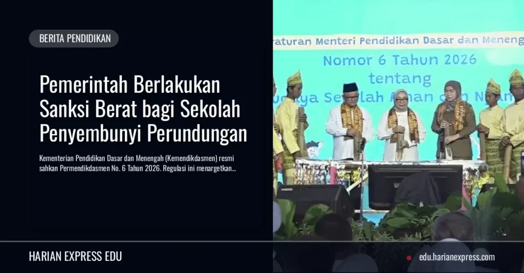 Pemerintah Berlakukan Sanksi Berat bagi Sekolah Penyembunyi Perundungan
